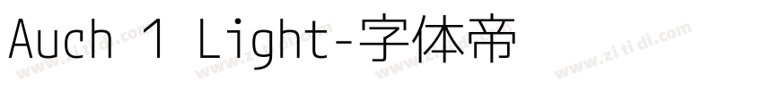 Auch 1 Light字体转换